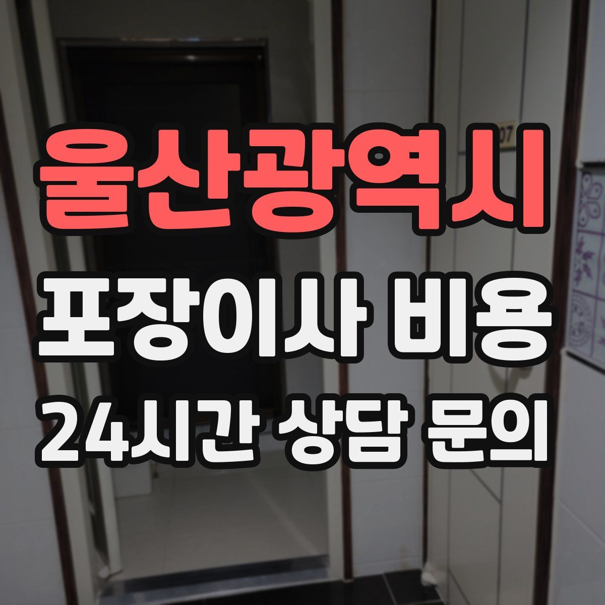 울산광역시 포장이사 비용