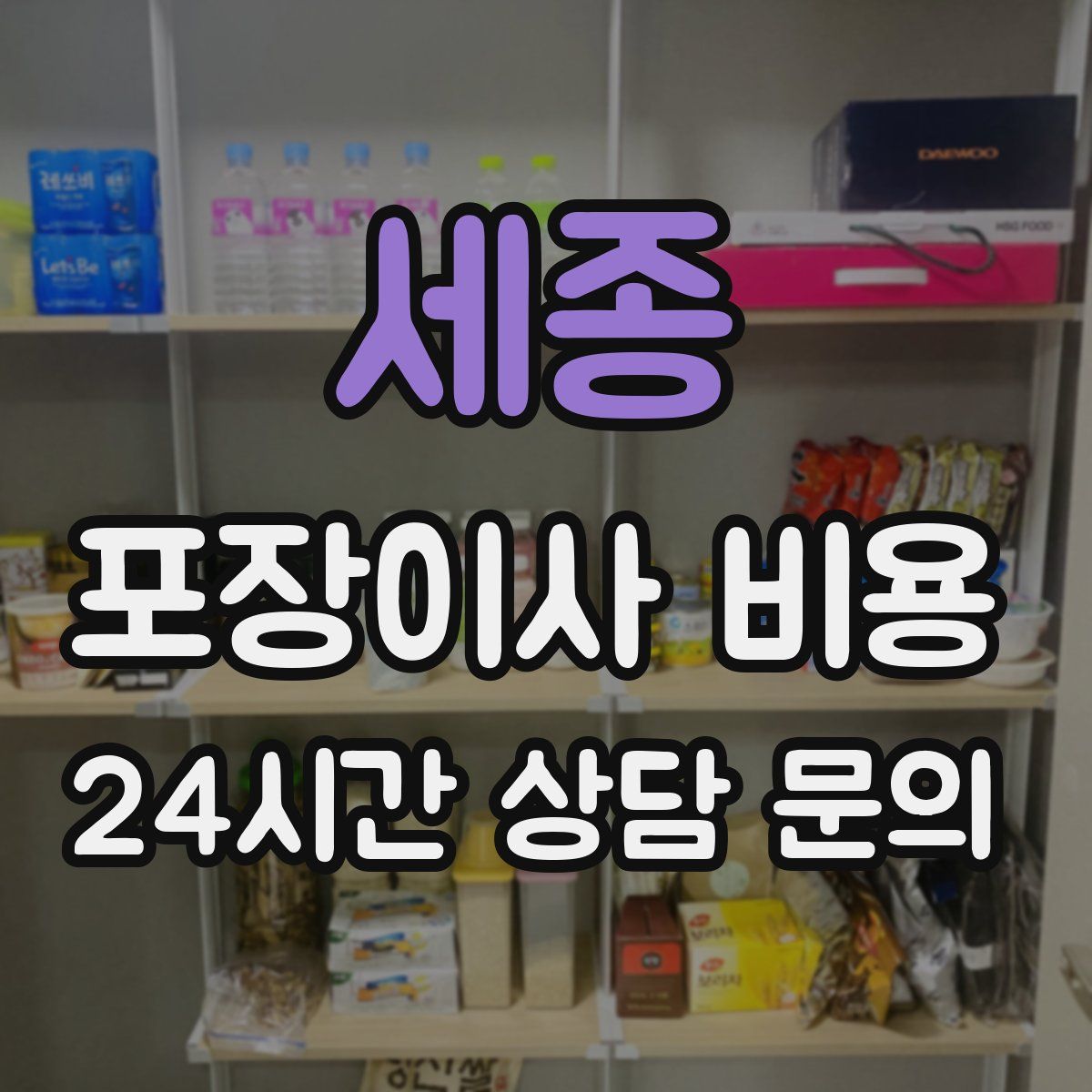 세종 포장이사 비용