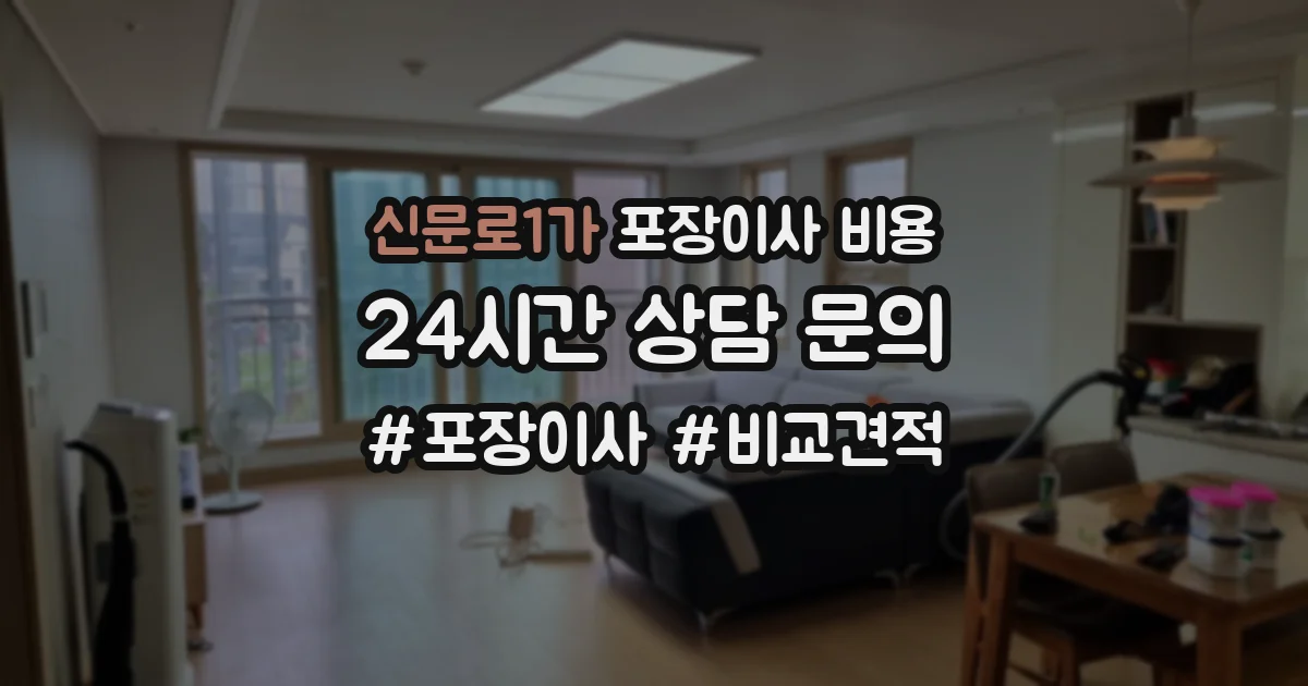 신문로1가 포장이사 비용