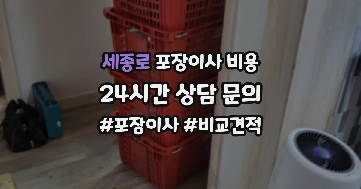 세종로 포장이사 비용