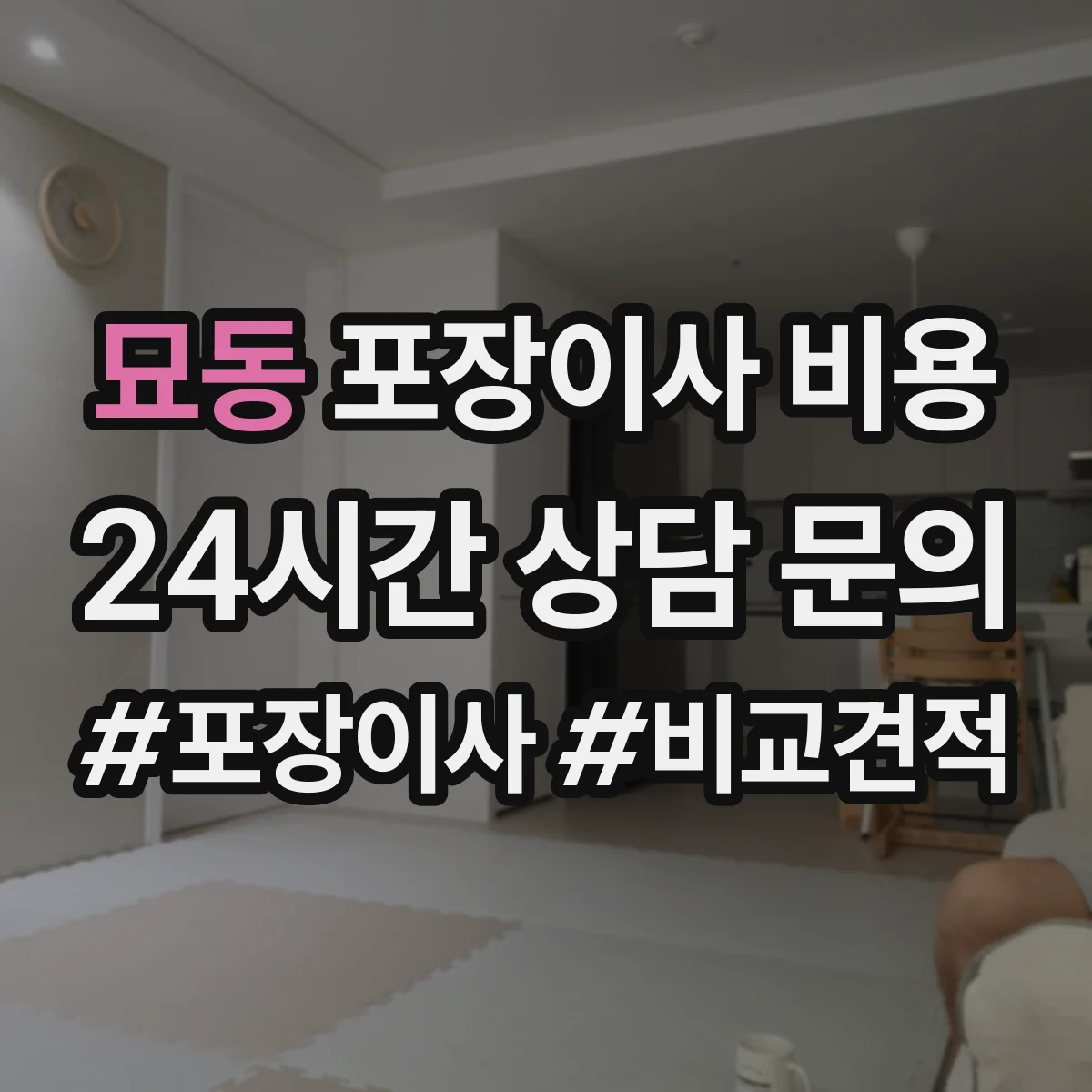 묘동 포장이사 비용