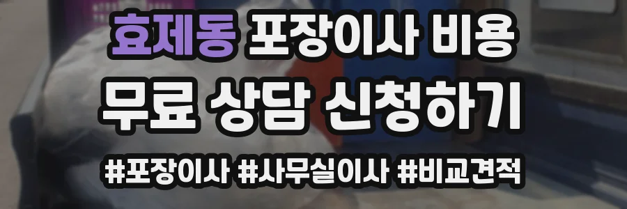효제동 포장이사 비용