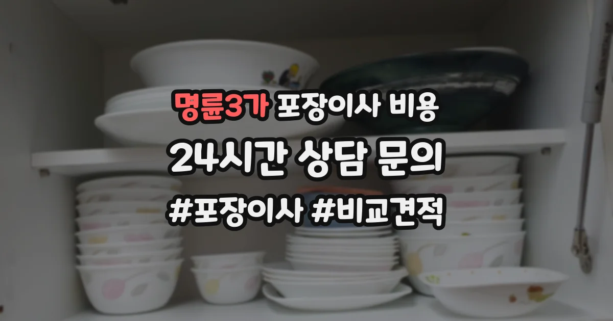 명륜3가 포장이사 비용