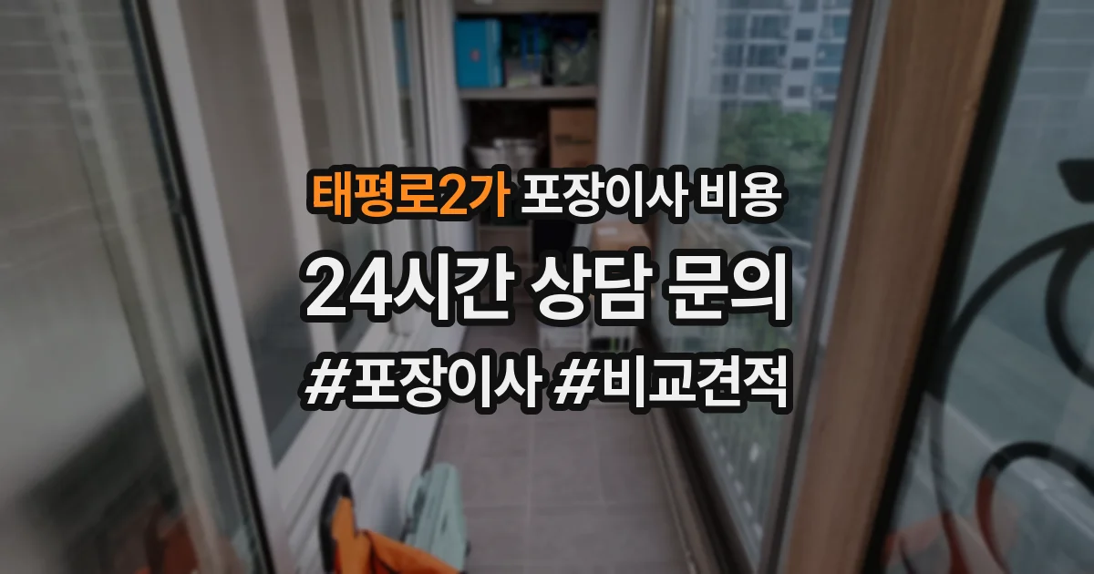 태평로2가 포장이사 비용