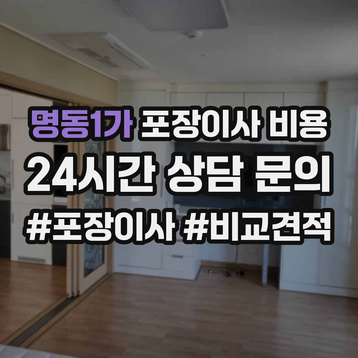명동1가 포장이사 비용