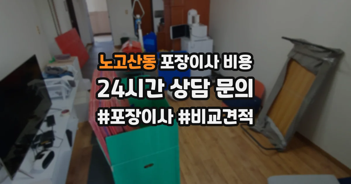 노고산동 포장이사 비용