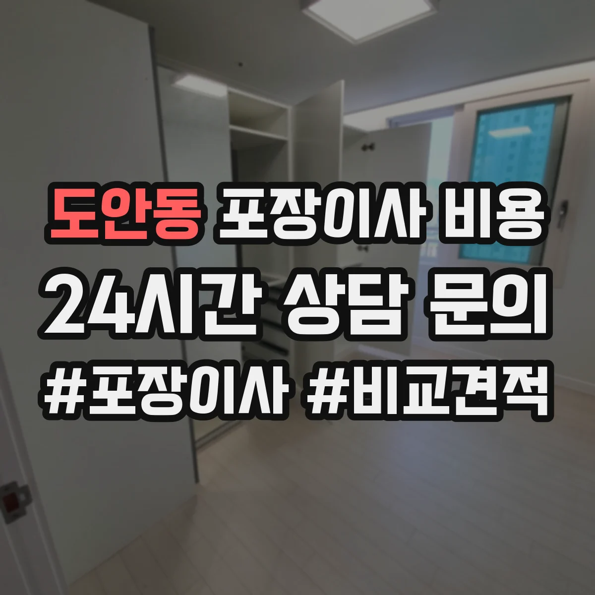 도안동 포장이사 비용 무료 서비스 포함 여부 견적에서 점검