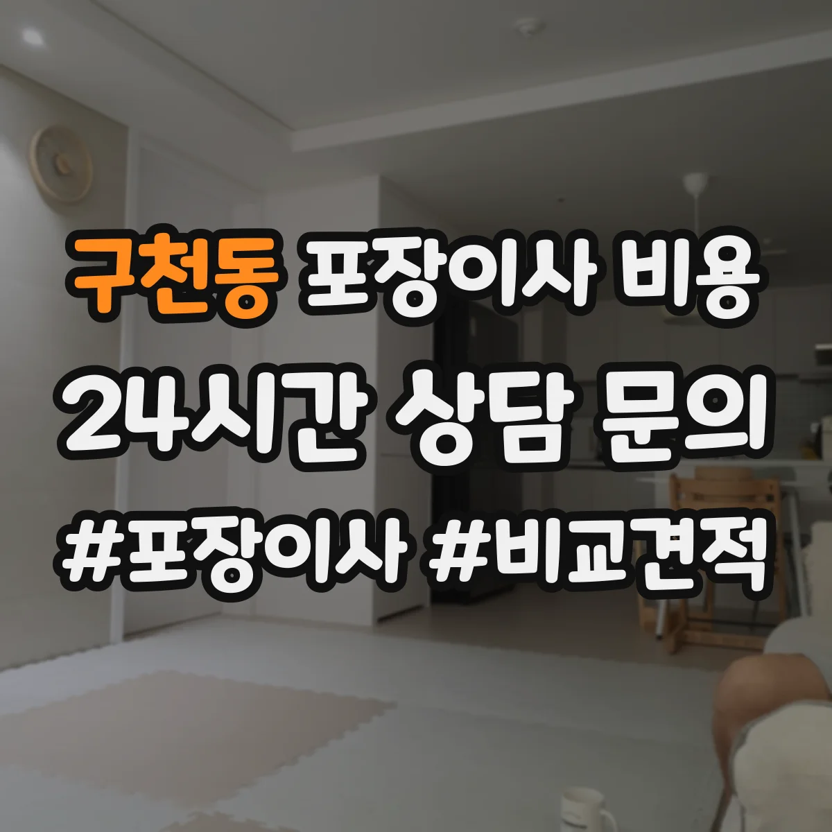 구천동 포장이사 비용 용달·사다리차 등 별도 항목 반포장이사 비교