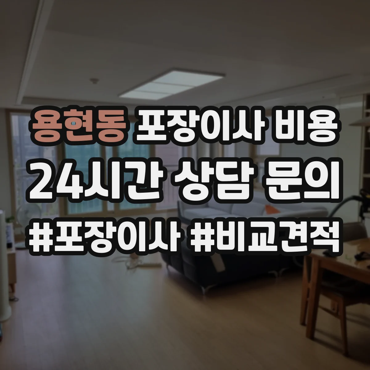 용현동 포장이사 비용 승강기 사용 가능 여부에 따른 견적