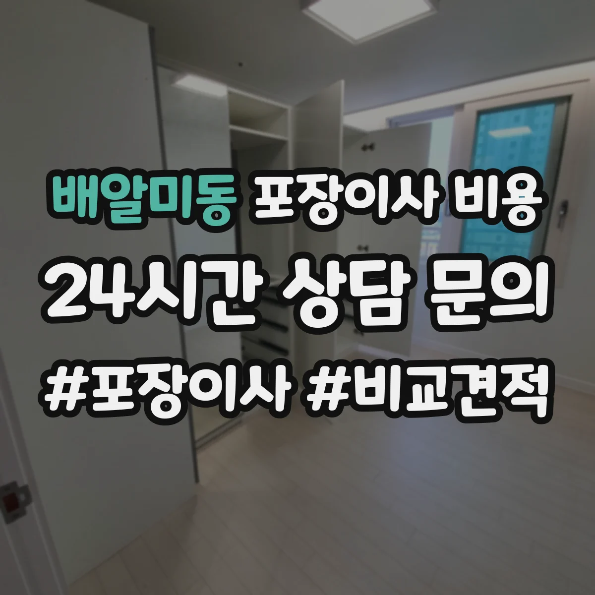 배알미동 포장이사 비용 이삿짐 부피 계산으로 보는 비용