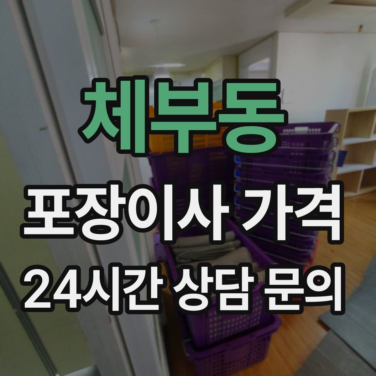 체부동 포장이사 가격