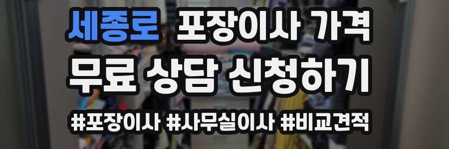 세종로 포장이사 가격