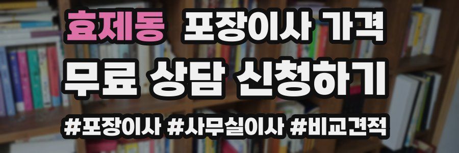 효제동 포장이사 가격