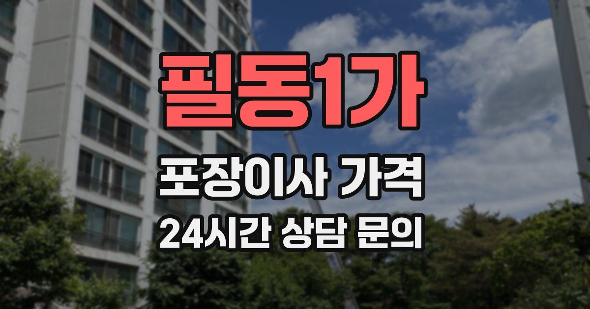 필동1가 포장이사 가격