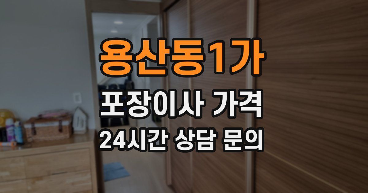 용산동1가 포장이사 가격