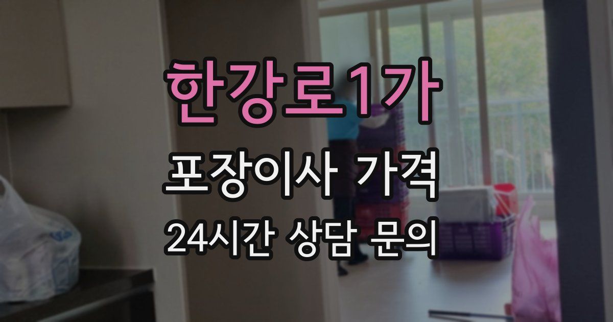 한강로1가 포장이사 가격