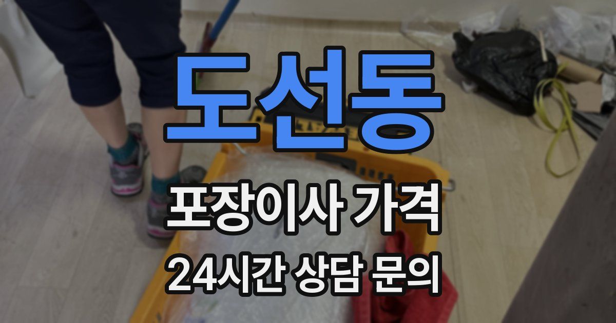 도선동 포장이사 가격