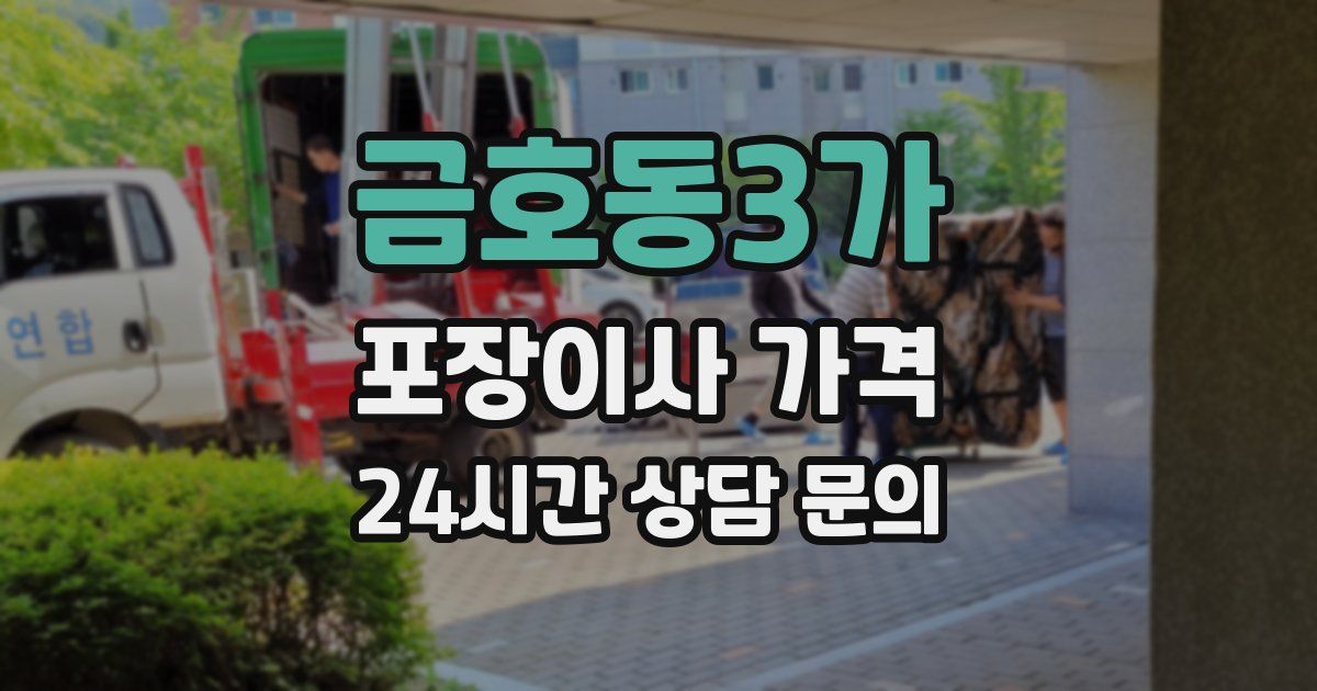금호동3가 포장이사 가격