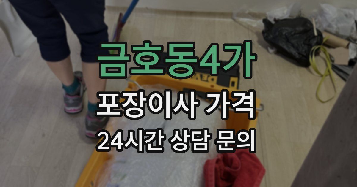 금호동4가 포장이사 가격