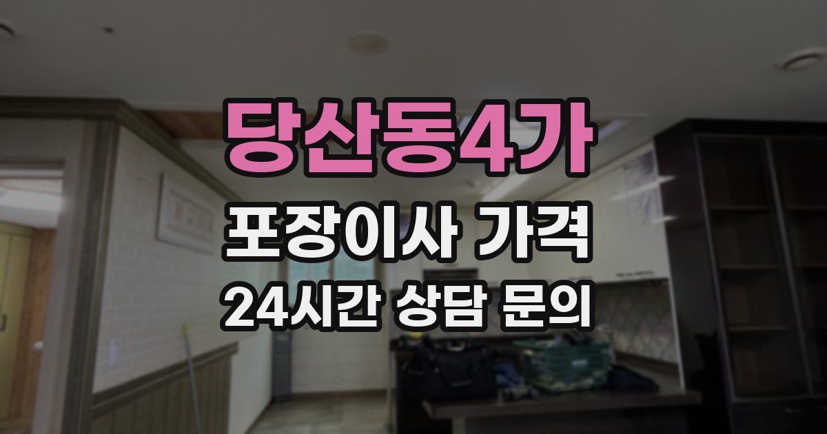 당산동4가 포장이사 가격