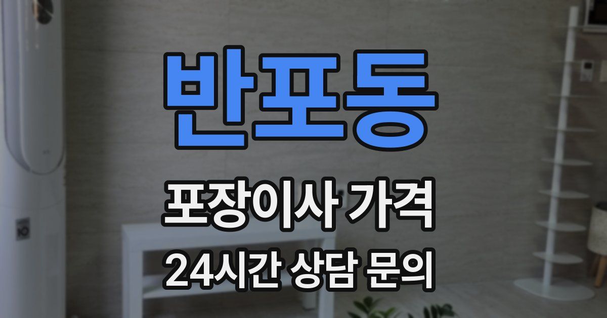 반포동 포장이사 가격