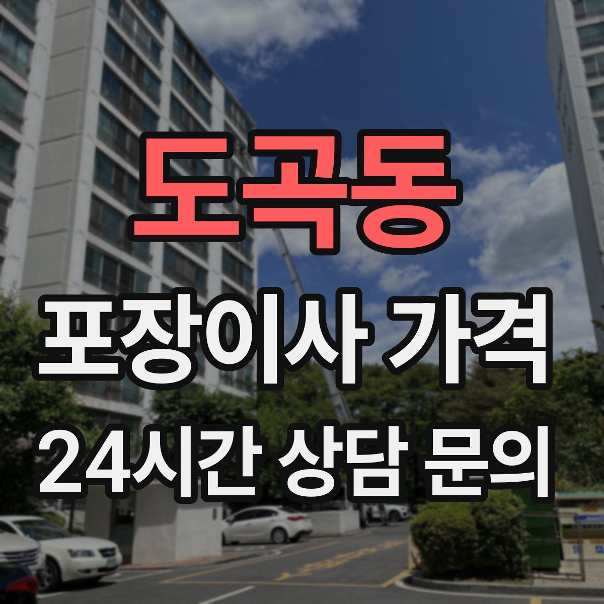 도곡동 포장이사 가격