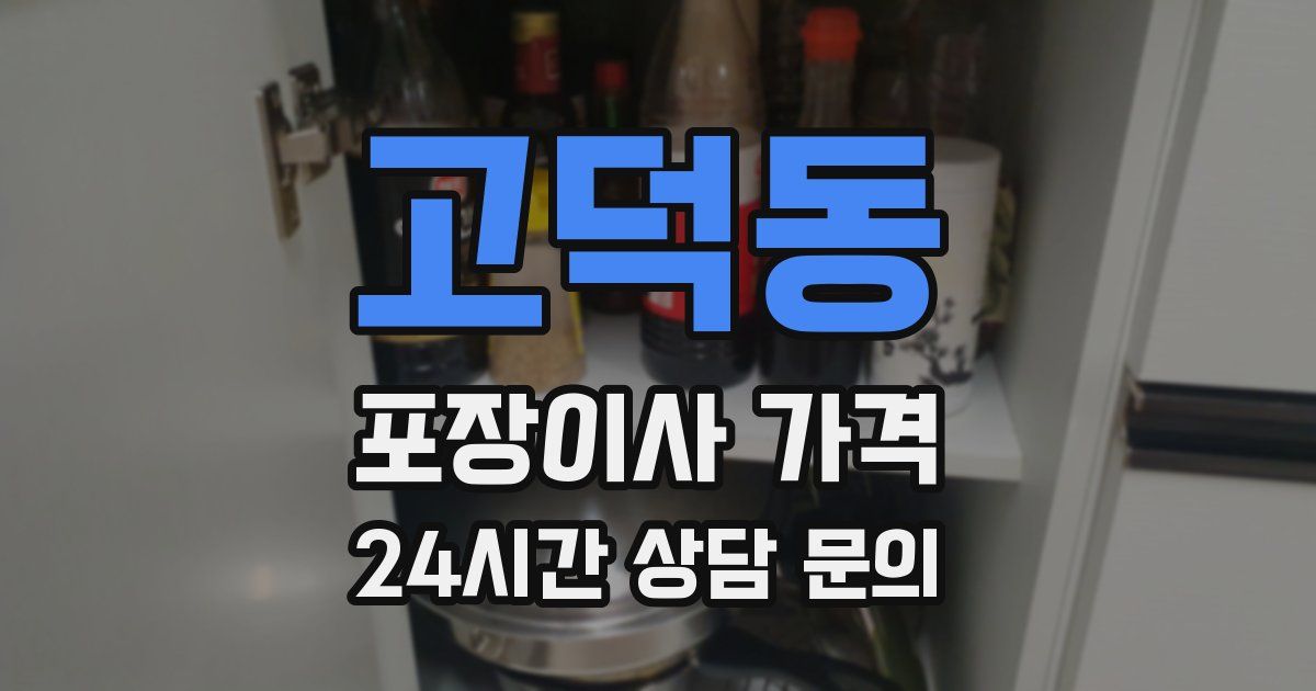 고덕동 포장이사 가격