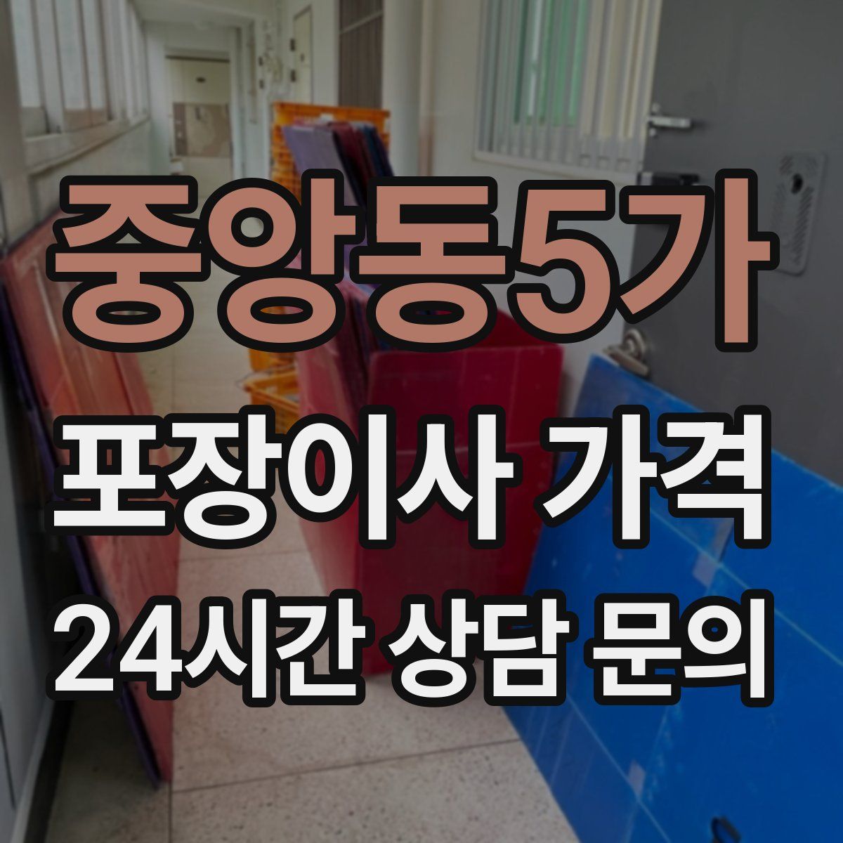 중앙동5가 포장이사 가격