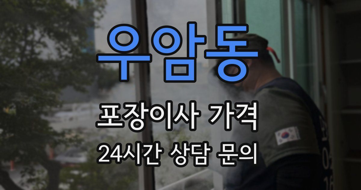 우암동 포장이사 가격