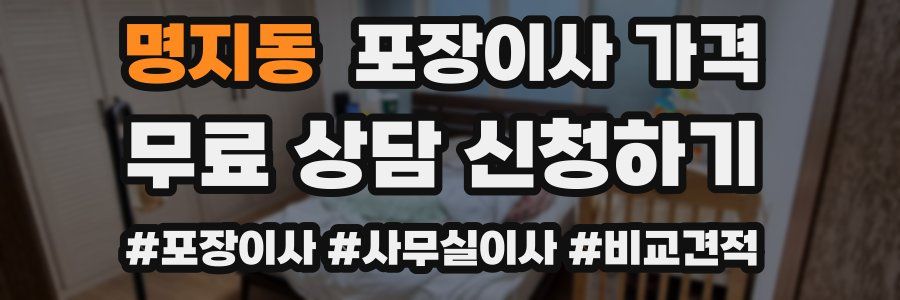 명지동 포장이사 가격