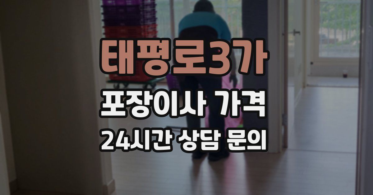 태평로3가 포장이사 가격