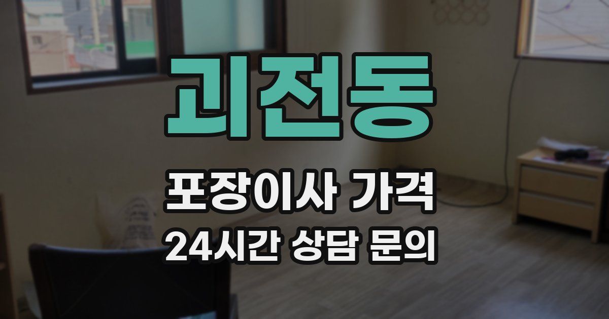 괴전동 포장이사 가격