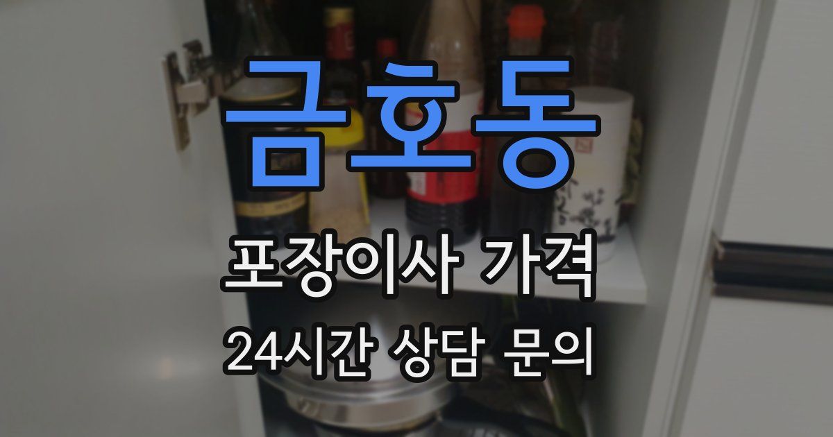 금호동 포장이사 가격