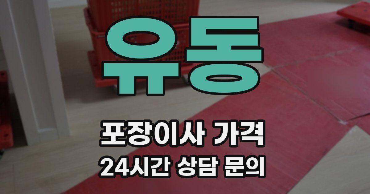 유동 포장이사 가격