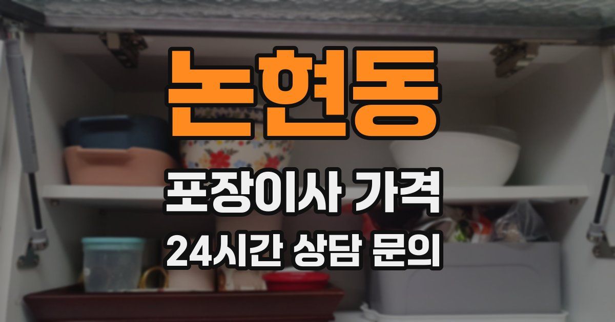 논현동 포장이사 가격