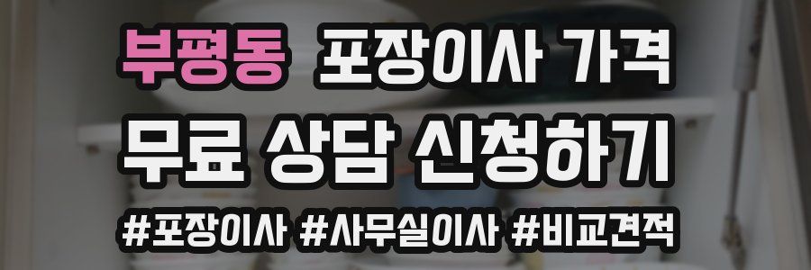 부평동 포장이사 가격