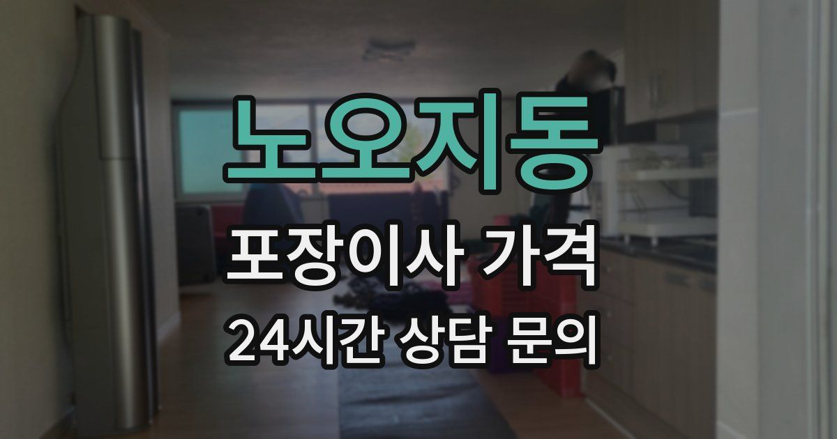 노오지동 포장이사 가격