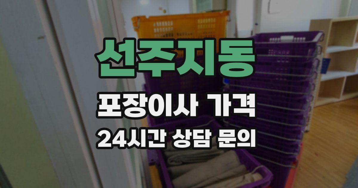 선주지동 포장이사 가격