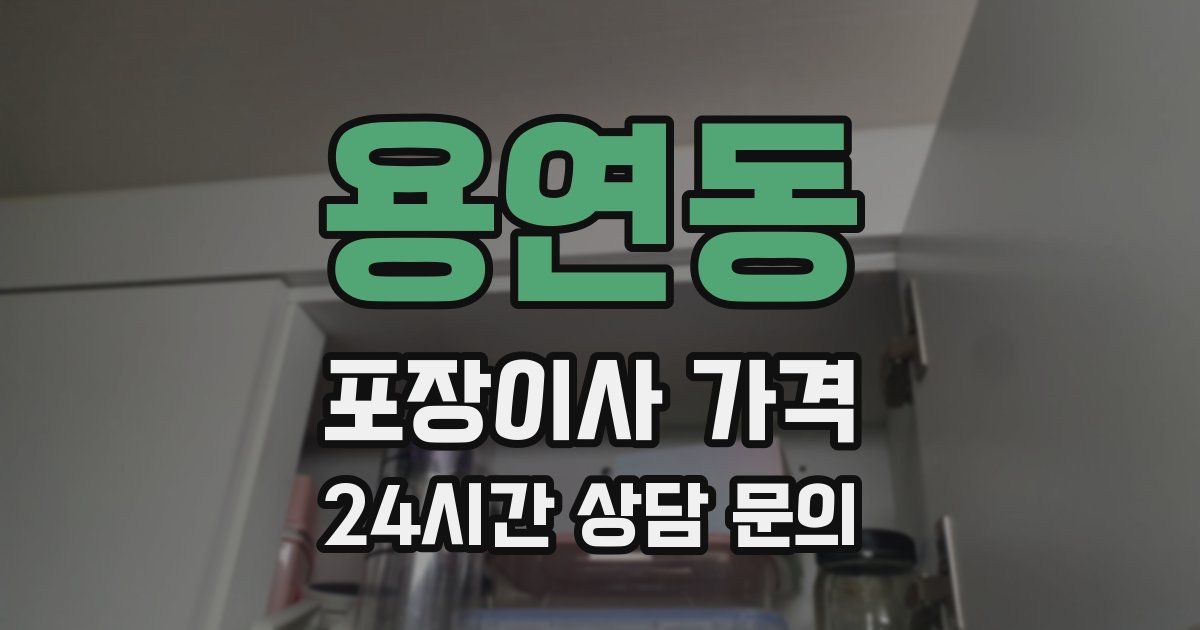 용연동 포장이사 가격