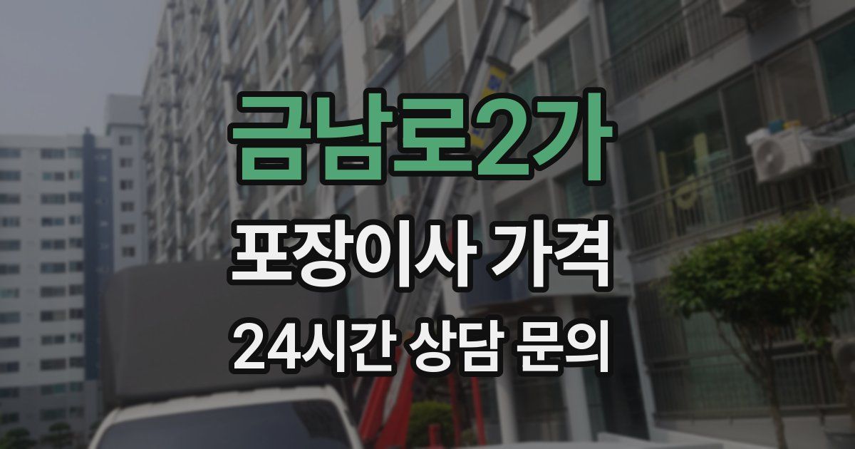 금남로2가 포장이사 가격