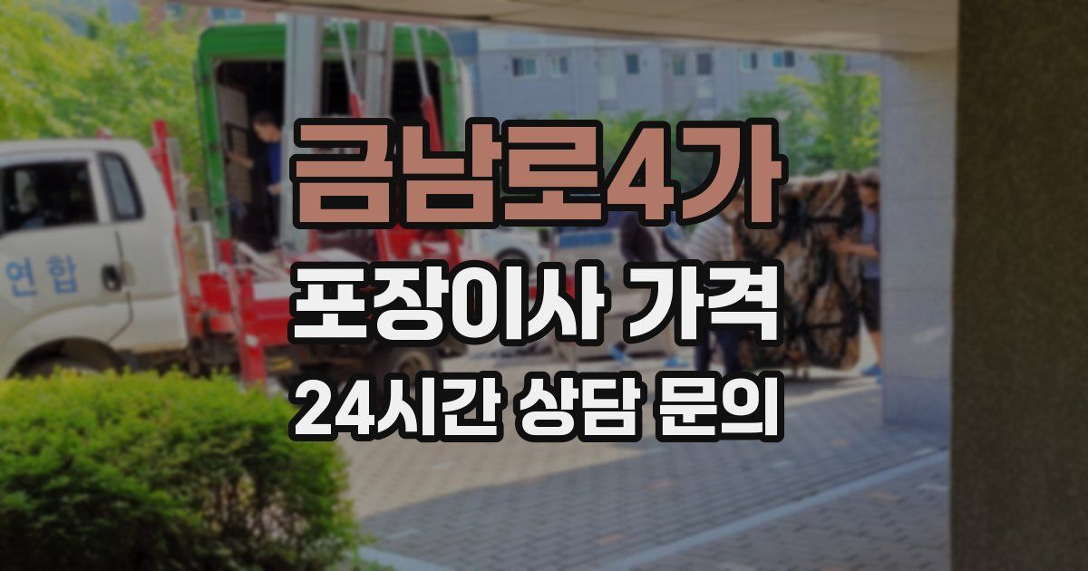 금남로4가 포장이사 가격