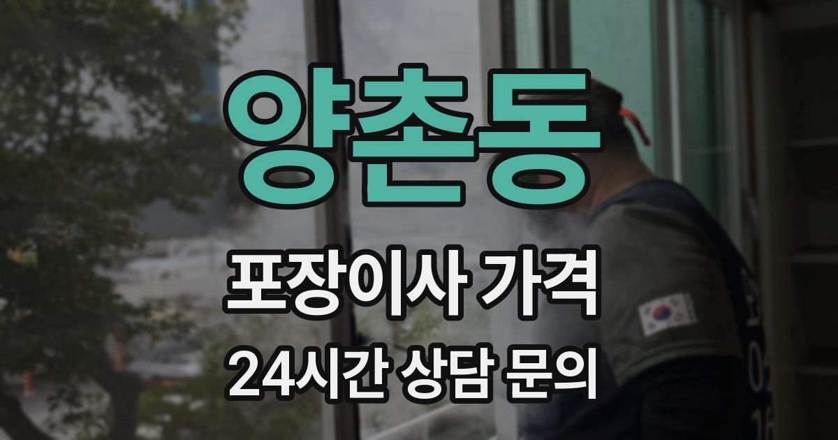 양촌동 포장이사 가격