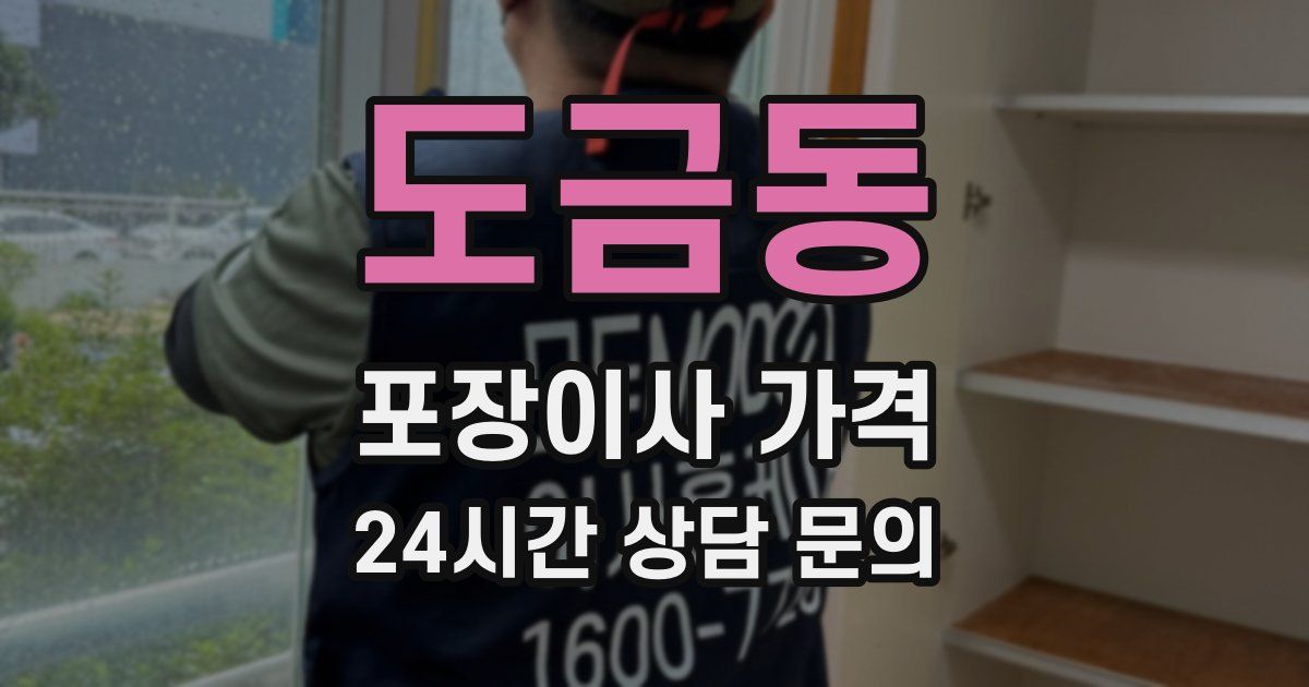 도금동 포장이사 가격