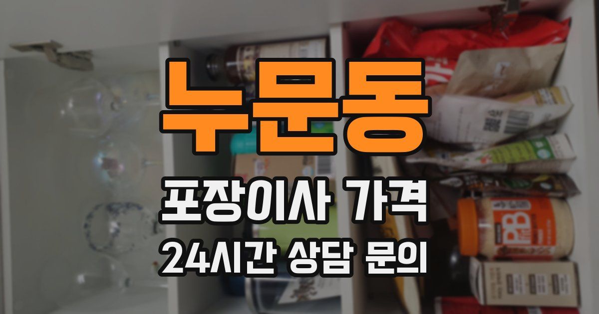 누문동 포장이사 가격