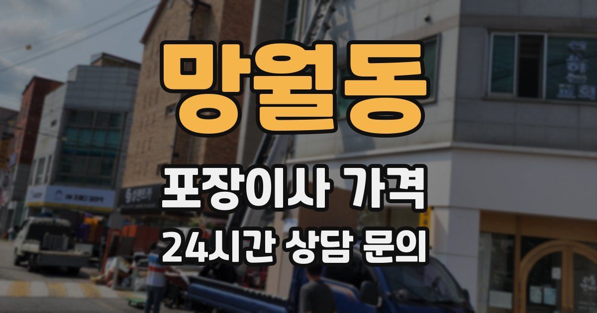 망월동 포장이사 가격