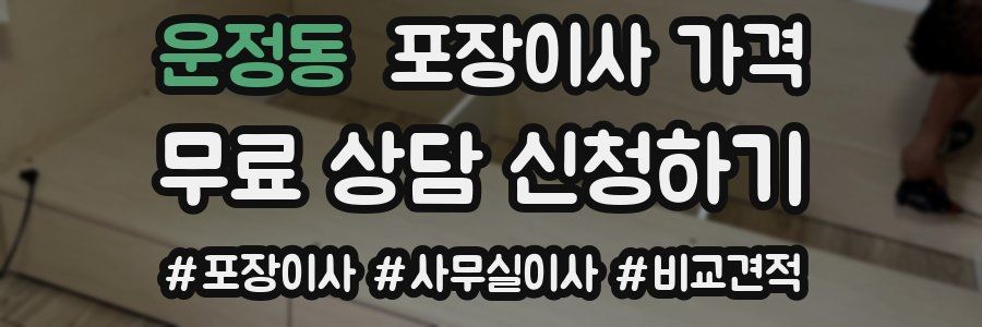 운정동 포장이사 가격