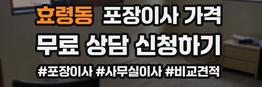 효령동 포장이사 가격