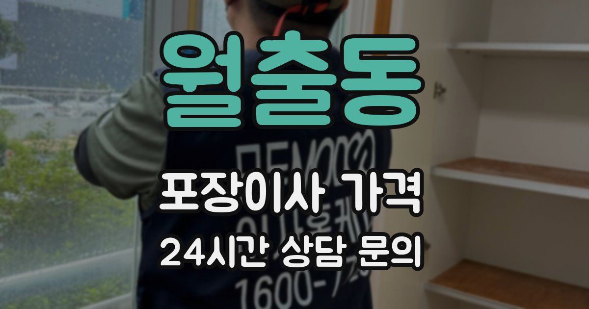 월출동 포장이사 가격