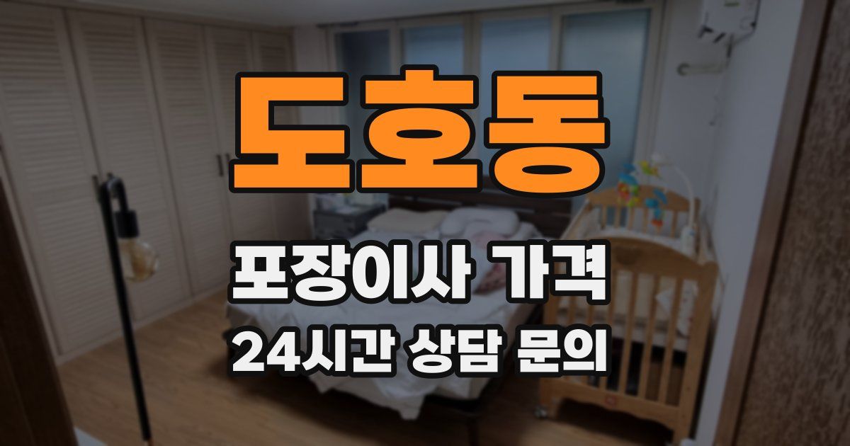 도호동 포장이사 가격