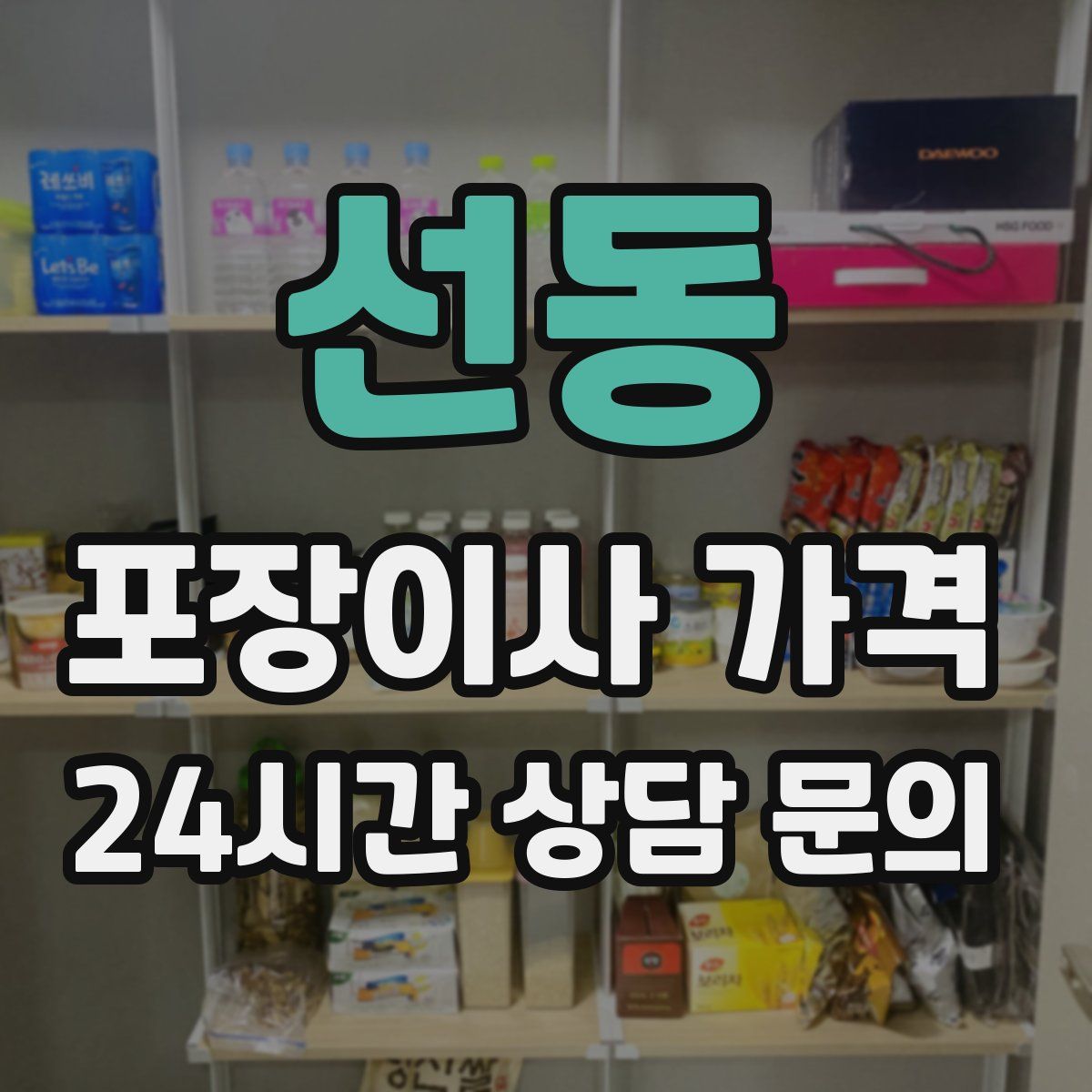 선동 포장이사 가격